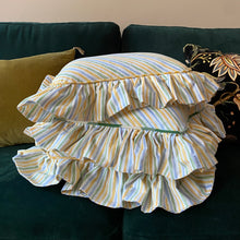 Load image into Gallery viewer, SANDRA RECTANGLE CUSHION, STRIPE &amp; GREEN
