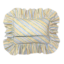 Load image into Gallery viewer, SANDRA RECTANGLE CUSHION, STRIPE &amp; GREEN
