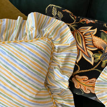 Load image into Gallery viewer, SANDRA RECTANGLE CUSHION, STRIPE &amp; YELLOW
